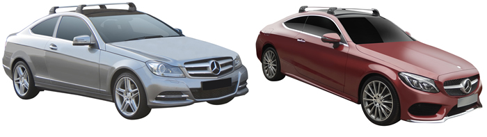 Mercedes C-Class Coupe roof racks vehicle image